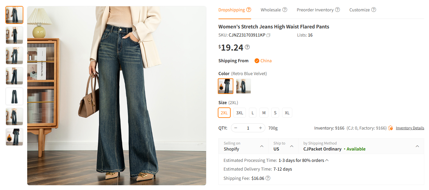 High-Waist Flared Jeans